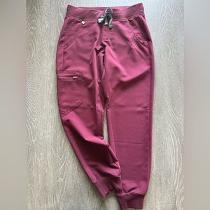 Women's Burgundy Zamora™ - Petite Jogger Scrub Pants - XS - Petite